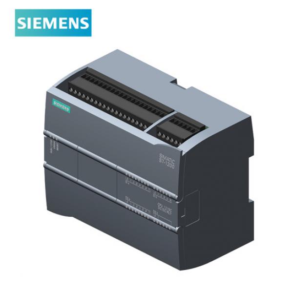 SIMATIC S7-1200, CPU 1215C, compact CPU, DC/DC/relay, 2 PROFINET ports, onboard I/O: 14 DI 24 V DC; 10 DO relay 2 A, 2 AI 0-10 V DC, 2 AO 0-20 mA DC, power supply: DC 20.4-28.8 V DC, program/data memory 200 KB