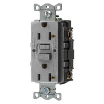 Heavy Duty Commercial AUTOGUARD Self-Test GFCI Receptacle, 20A, Gray
